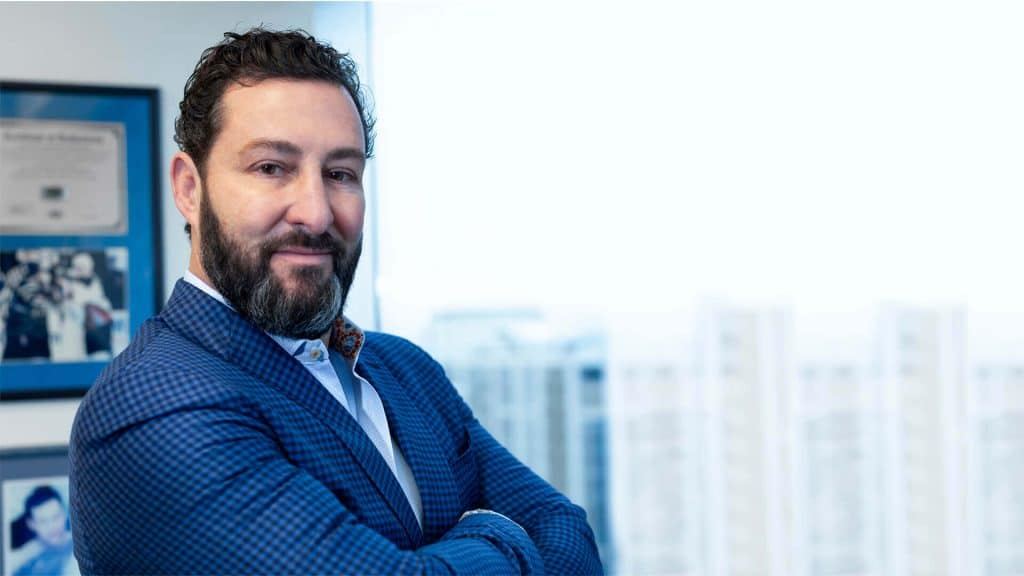 Jonathan Lapid in his North York office